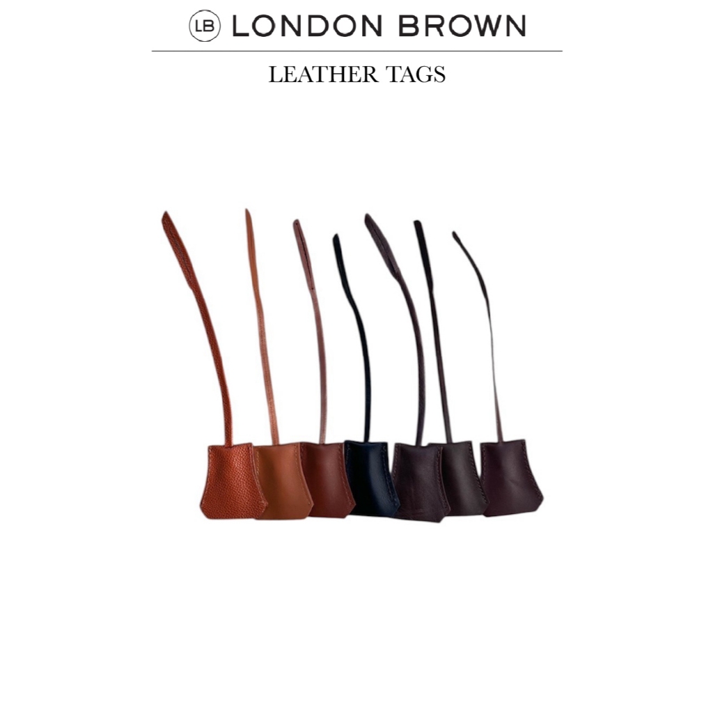 LONDON BROWN - Leather tag ห้อยกระเป๋า สำหรับใส่กุญแจ หนังวัวแท้ จากลอนดอนบราว