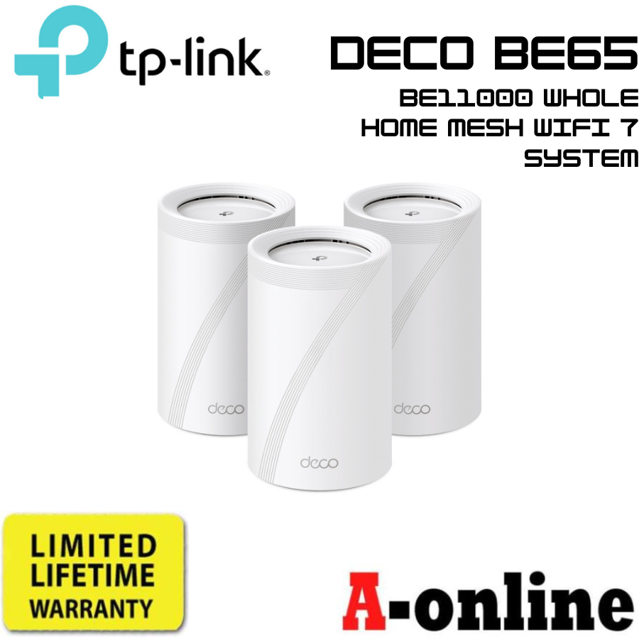 TP Link Deco BE65 BE11000 Whole Home Mesh WiFi 7 System