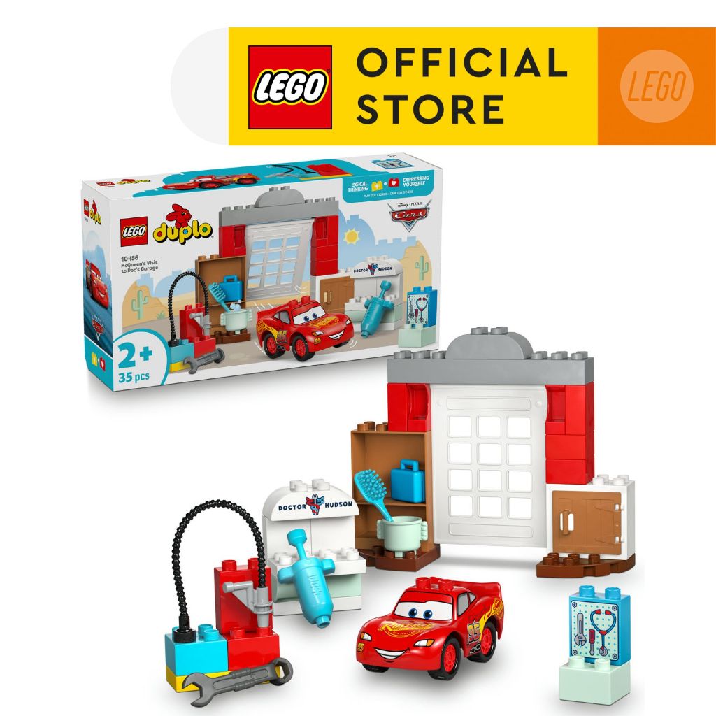 LEGO DUPLO Disney 10456 McQueen's Visit to Doc's Garage (35pcs.), Building Blocks, Kids Toy