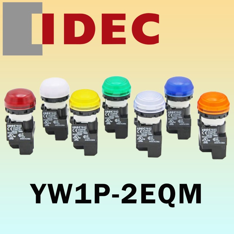 YW1P-2EQM3 ไพล็อตแล้มป์ Pilot Lamp LED รู22mm. ไฟ 220-240VAC "IDEC"
