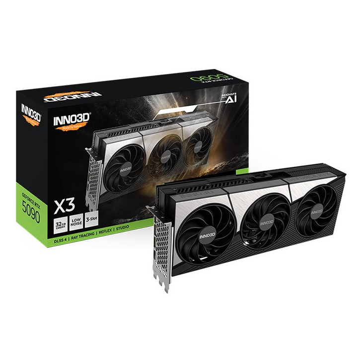 VGA(การ์ดจอ) INNO3D GEFORCE RTX 5090 X3 OC - 32GB GDDR7 (N50903-32D7X-17593928) (3Y)