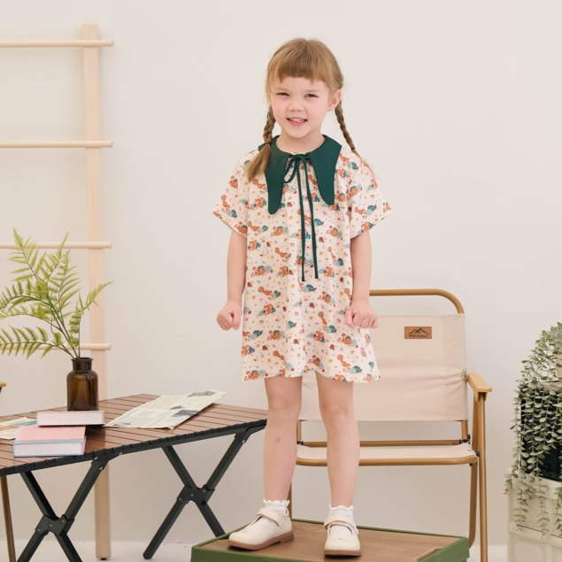 PERFKIDS-Riley dress ชุดเดรสเด็กหญิง (squirrel)