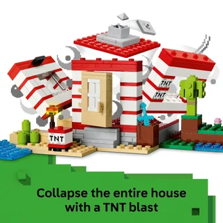 LEGO Minecraft 21275 The TNT Jungle House (287pcs.), Building Blocks, Kids Toy