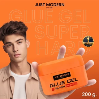 เจลแต่งผม จัสท์โมเดอร์น กลูเจล สูตรพิเศษ 200 มล. JUST MODERN GLUE GEL SUPER HARD 200 ml.