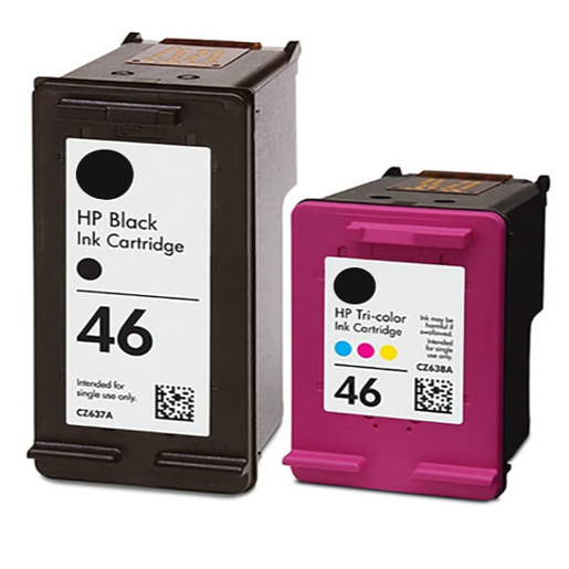 ตลับหมึก HP 46 BLACK (CZ637AA) / COLOR (CZ638AA)