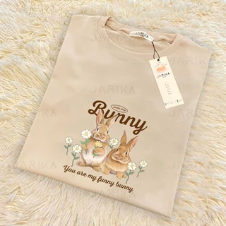Jarikashop - เสื้อยืดลาย Rabbit garden ( งานป้าย.. Jarika ) ( จ165 )( 2/2 )
