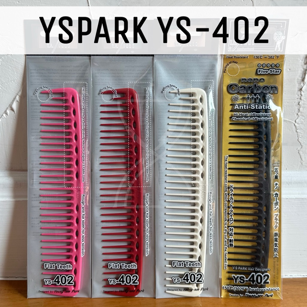 (พร้อมส่ง/ของญี่ปุ่นแท้ราคาถูกที่สุด)  YS Park YS-402 Cutting Comb (190mm) หวีตัดผม มีฟันที่หยาบและแ