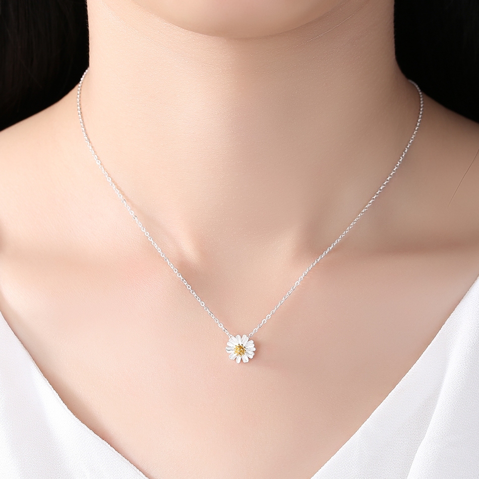 สร้อยคอ 🌼 สร้อยเงิน Mini Daisy จี้ดอกเดซี่ 925 สร้อยดอกไม้ มินิมอล minimal เดซี่ สร้อยเงินดอกเดซี่ สร้อยดอกเดซี