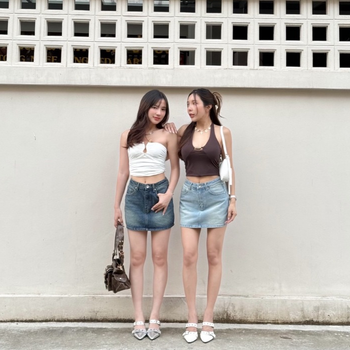 ยีนส์SARAN V05 กระโปรงกางเกงสั้น