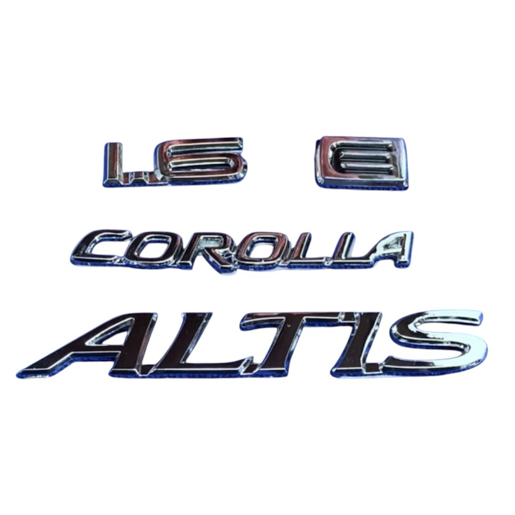 TOYOTA อักษร ฝาท้าย เลข 1.6 E collora Altis ชุด 4 ชิ้น