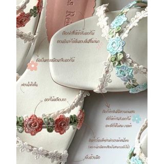 La Reis FLORIE sandals (แตะสวมคาดสายดอกไม้) หน้าเท้ากว้าง +1 ไซส์ สีชมพู,ฟ้า,แดง หน้าเท้ากว้าง +1 ไซส์