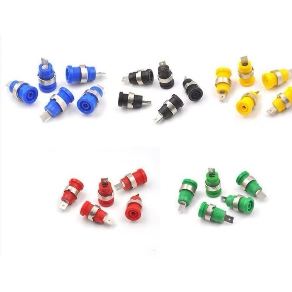 (5 ชิ้น) บานาน่าแจ็ค  ปลั๊กกล้วยเชื่อมต่อสายไฟ ตัวเมีย 4 มม.  เค้าใหม่มือหนึ่งร้านในไทยจัดส่งทุกวัน