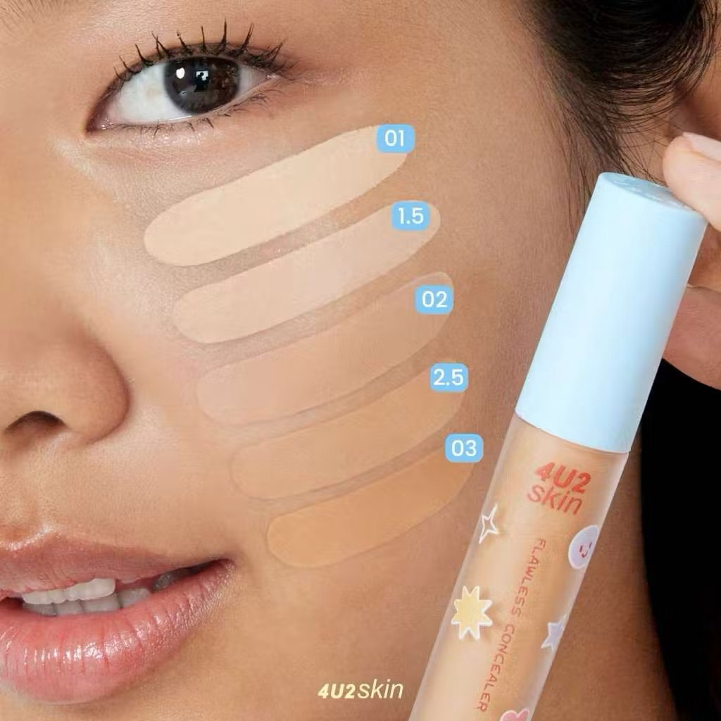 4U2  SKIN  FLAWLESS  CONCEALER - คอนซีลเลอร์ เนื้อลิควิด ปกปิด สิว รอยแดง รอยดำ เบอร์ 2.5 (ผิวสองสี)