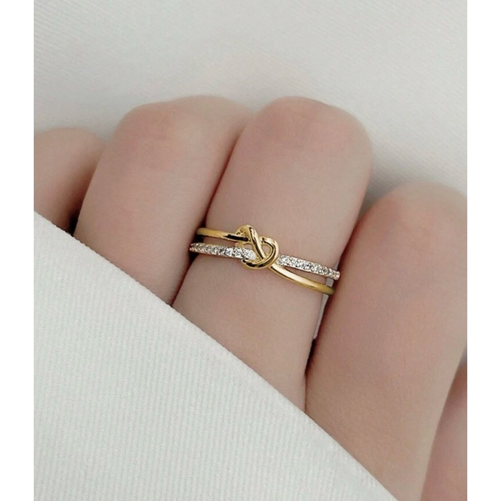 🤍Beloved🤍 แหวนหัวใจประดับเพชร ปรับระดับได้