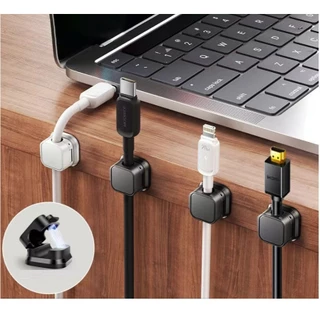 BA Store จุกแขวนสายชาร์จ 6 ชิ้น ที่จัดระเบียบสายชาร์จ ที่แปะยึดสาย ตัวล็อคสายชาร์จ ที่ห้อยสาย