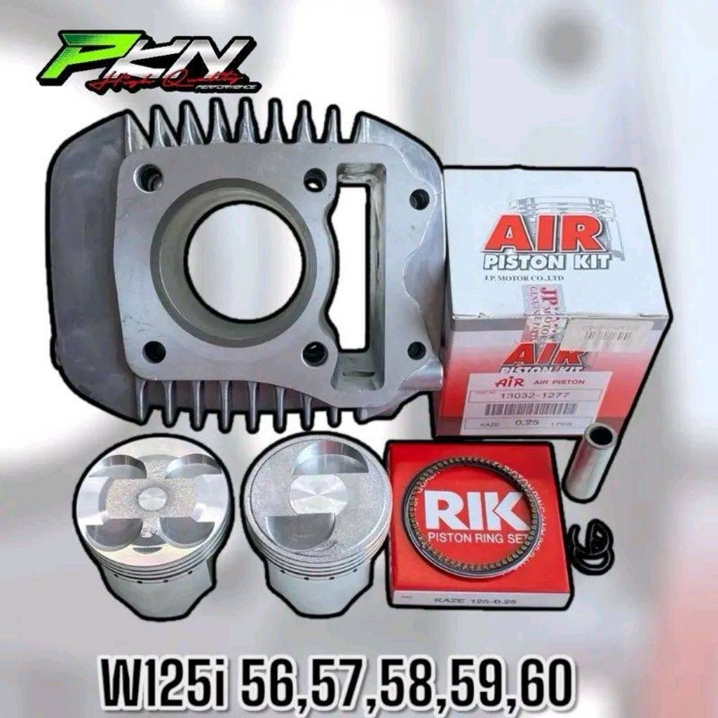เสื้อสูบ wave125iปลาวาฬ 2วาล์ว-4วาล์ว ลูกสูบAIRคาเซ่ ขนาด56/57/58/59/60 เวฟ125iปลาวาฬ ส่งของเร็ว