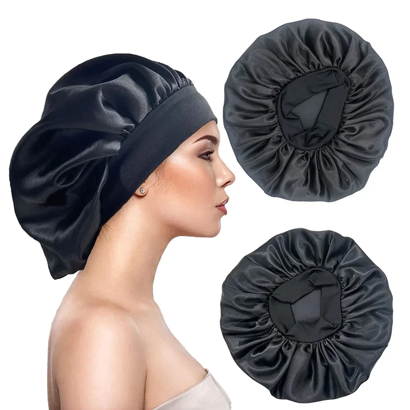 （พร้อมส่ง）ใหม่ หมวกนอน ผ้าซาติน สีพื้น ดูแลการนอน สําหรับผู้หญิง และผู้ชาย หมวกงาม