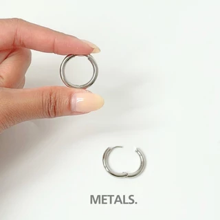 METALS ต่างหูห่วง Chunky Hoop 3 mm สแตนเลส (WATERPROOF) EH14-02