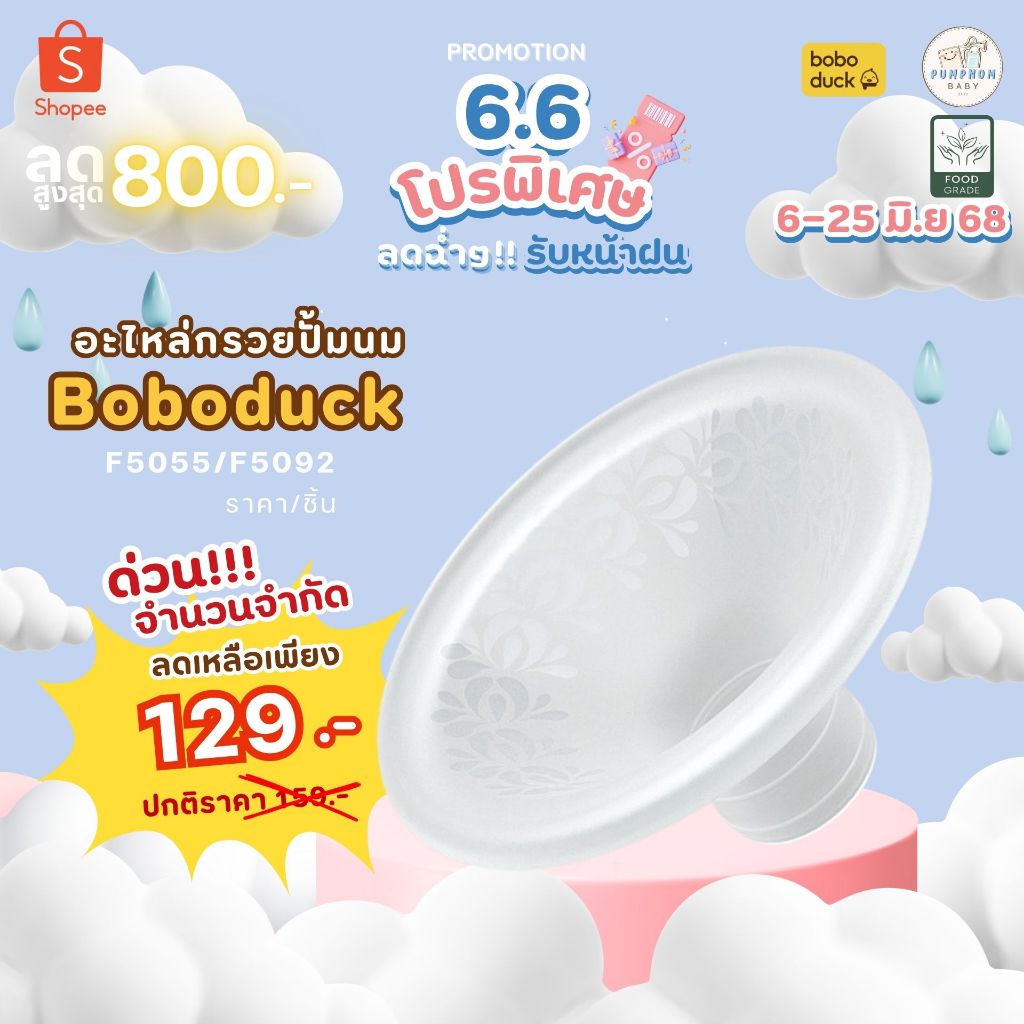 (พร้อมส่ง) ที่รองกรวยซิลิโคน boboduck ขนาด 24mm. ของแท้