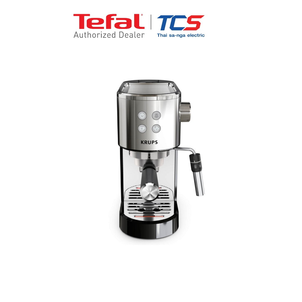 Tefal KRUPS เครื่องชงกาแฟเอสเปรสโซ รุ่น Virtuoso XP444C10 แรงดัน 15บาร์ ระบบThermoblock หัวตีฟองนมแล