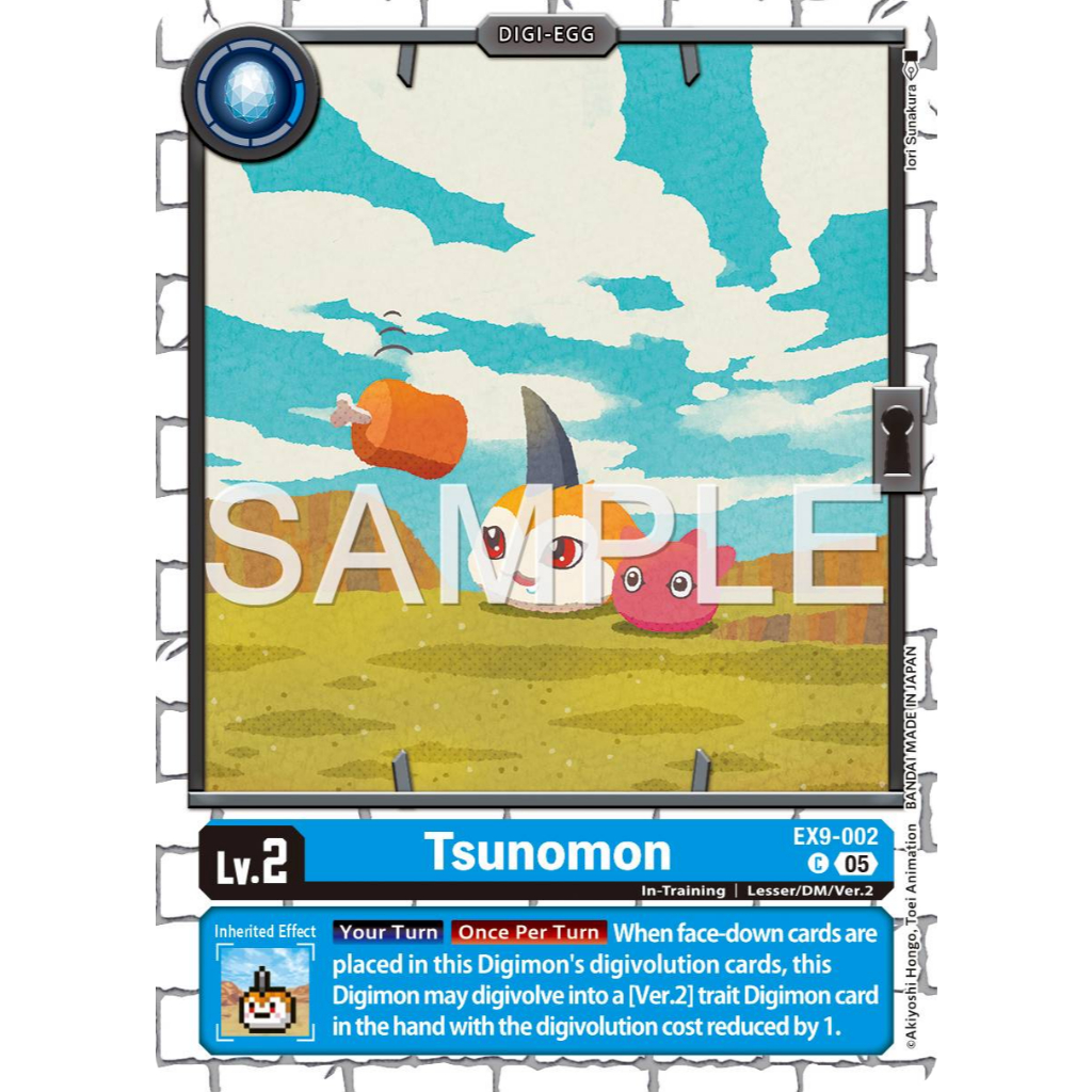 [Digimon] Tsunomon EX9-002 Digimon Card การ์ดสะสมดิจิม่อน ร้านDDN