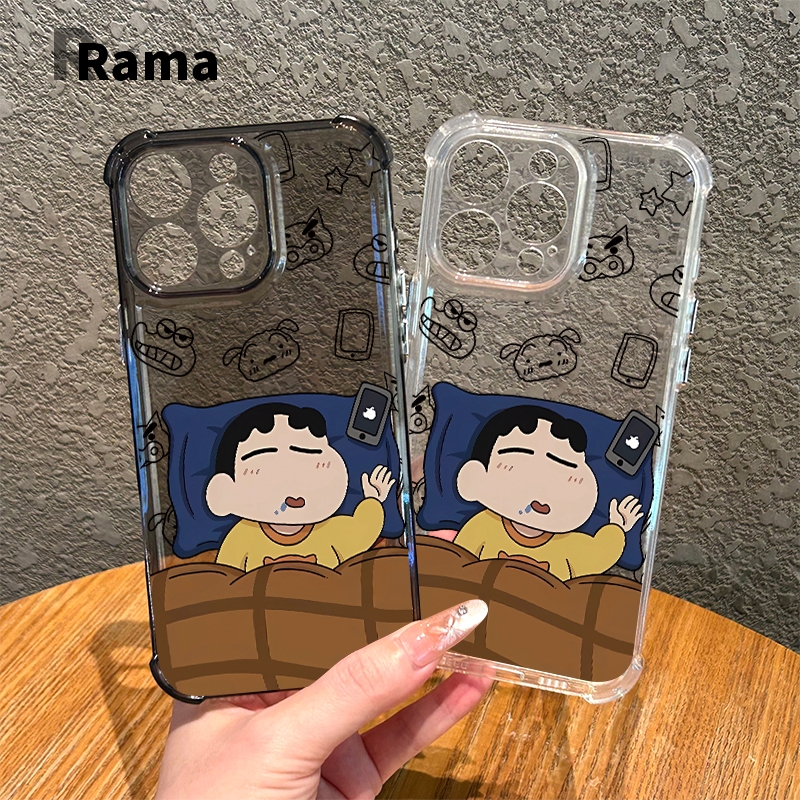 🔥CASE🔥 นิ่มกันกระแทกเคสโทรศัพท์ สำหรับรุ่น เคสสำหรับ 13/12/14 Plus Pro Max 8/7 Plus X/XR 11 12proสลีปเครยอนชินจัง