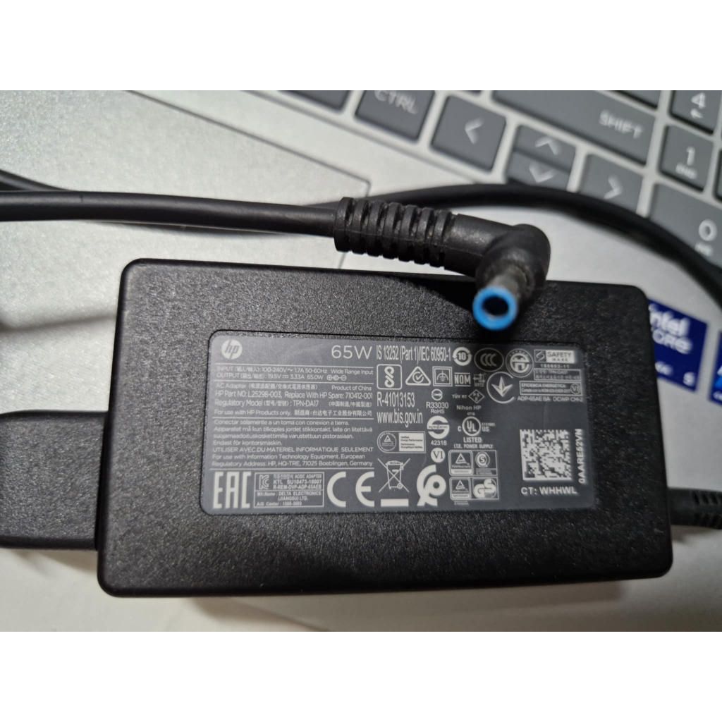 Adapter HP(ของแท้) 19.5V 3.33A 65W หัวขนาด 4.5*3.0mm HP 820 G4 / 820 G3 / 840 G4 / 430 G5 / HP Probo