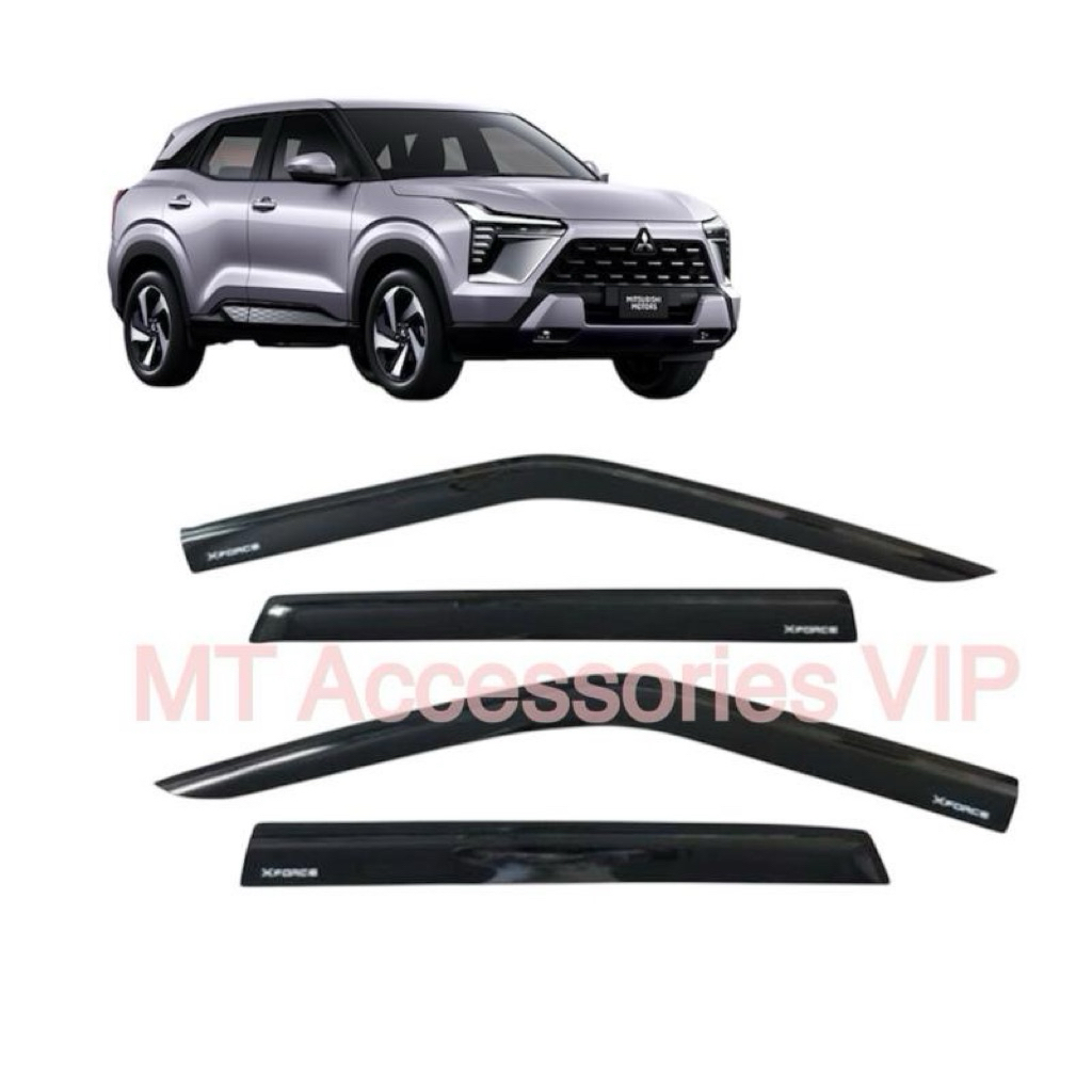 xforce เอ็กฟอร์ซ กันสาด สีดำ 4ชิ้นครบชุด