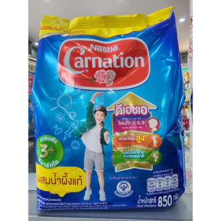 นมผง Carnation (คาร์เนชั่น พลัส 1+ 3+ ขนาด 850 กรัมต่อถุง ( 1 ปี ,3ปีขึ้นไป )