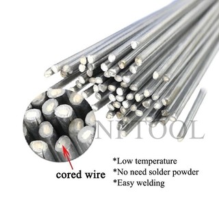NP-296 ถูกที่สุด!!! (10เส้น)ลวดเชื่อมอลูมิเนียมจุดหลอมเหลวต่ำ เชื่อมเหล็กต่างชนิดได้ ใช้เชื่อมกับหัวพ่นแก๊สกระป๋อง