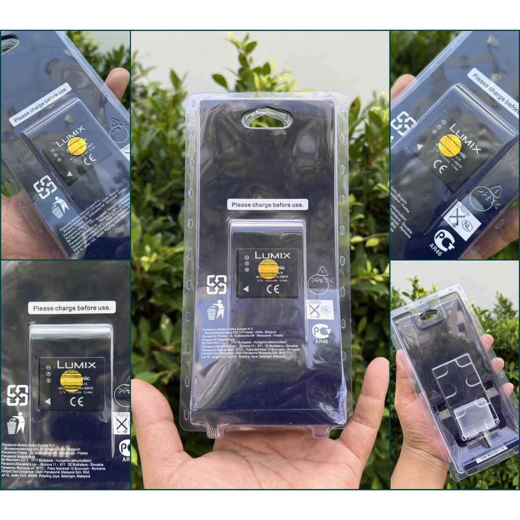 แบตเตอรี่ Panasonic Lumix DMW-BCD10, CGA-S007E, CGA-S007 กล้อง DMC-TZ1 TZ2 TZ3 TZ4 TZ5 TZ11 TZ15 TZ5