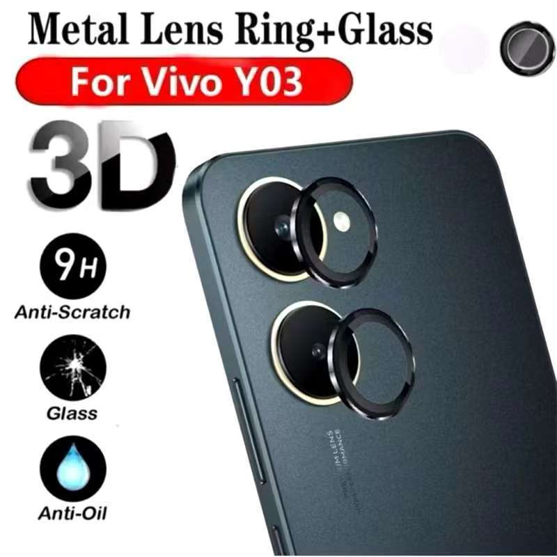 Ring ฟิล์มกระจก เลนส์กล้อง สำหรับ Vivo Y03 Y03T Y18 Y28S เต็มเลนส์ ราคา ถูกที่สุด ดีลบีเคเค แกลเลอรีภาพที่ 2