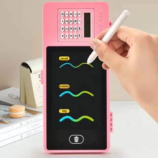 3in1กล่องปากกากระดานเขียนด้วยลายมือ เครื่องคิดเลขในตัวกล่องใส่ปากกาน่ารัก PEN CASE WITH Calculator LCD DRAWING Tablets