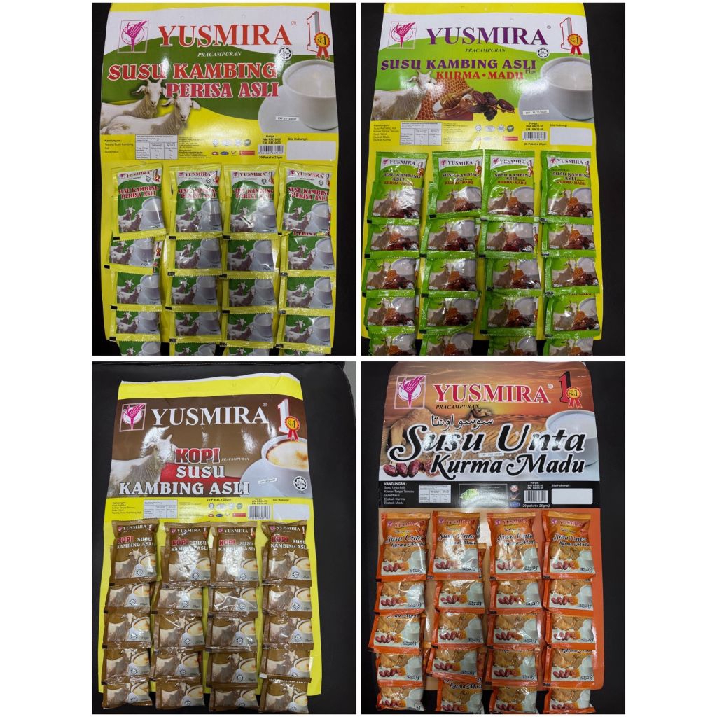 นมแพะสูตรดั้งเดิม แผงละ20ซอง สินค้านำเข้าYUSMIRA