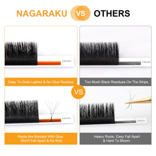 NAGARAKU ขนตาปลอมแบบช่อ Auto-Fan ขนตาแบบพัด เกลี่ยจับช่อขนตาง่าย จับช่อง่าย เสร็จงานไว ขนตานาการากุ💝ส่งไวในไทย