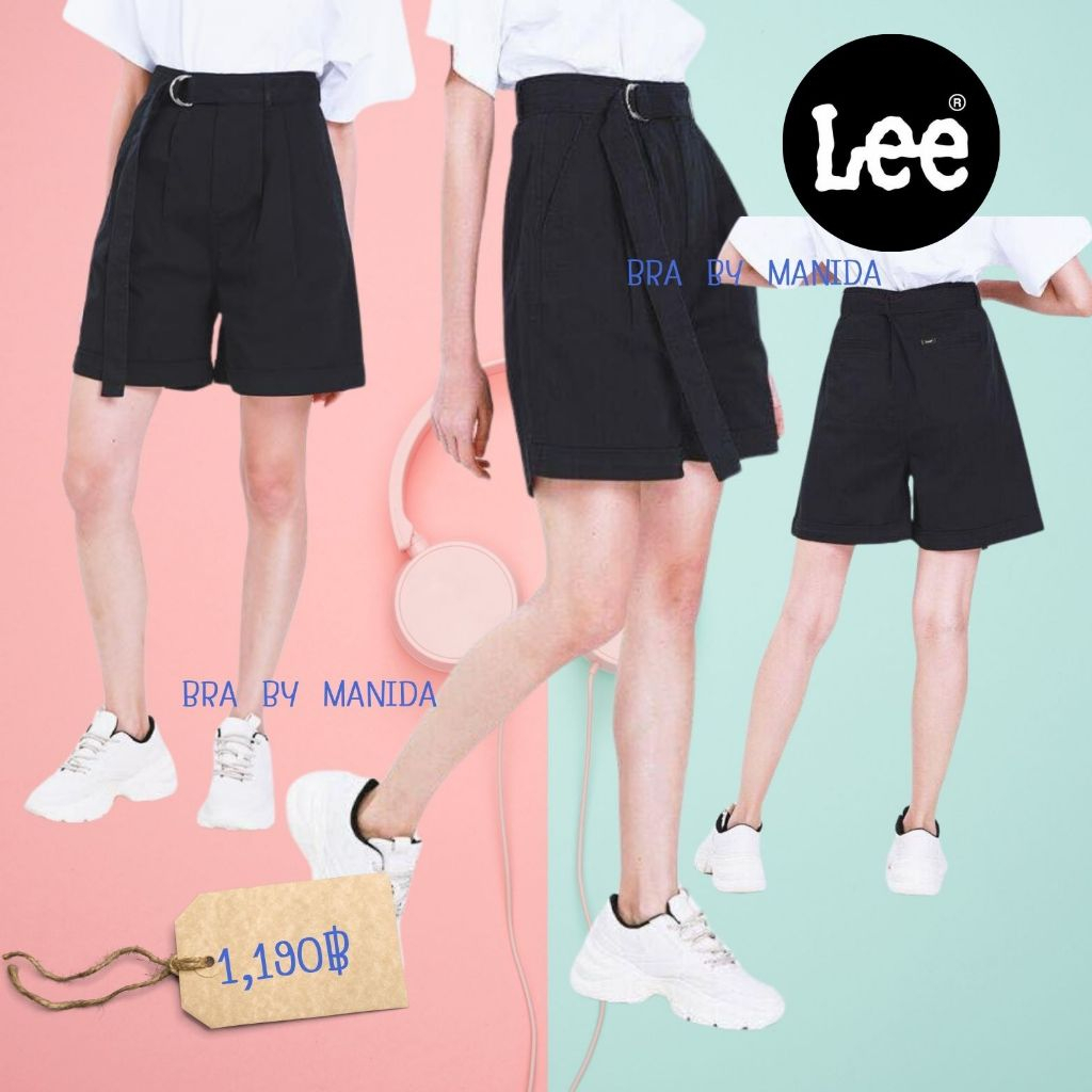 LEE แท้ 100% กางเกงขาสั้น ผู้หญิง รุ่น LE L1031B51 สีดำ  ราคาเต็ม 1190.-