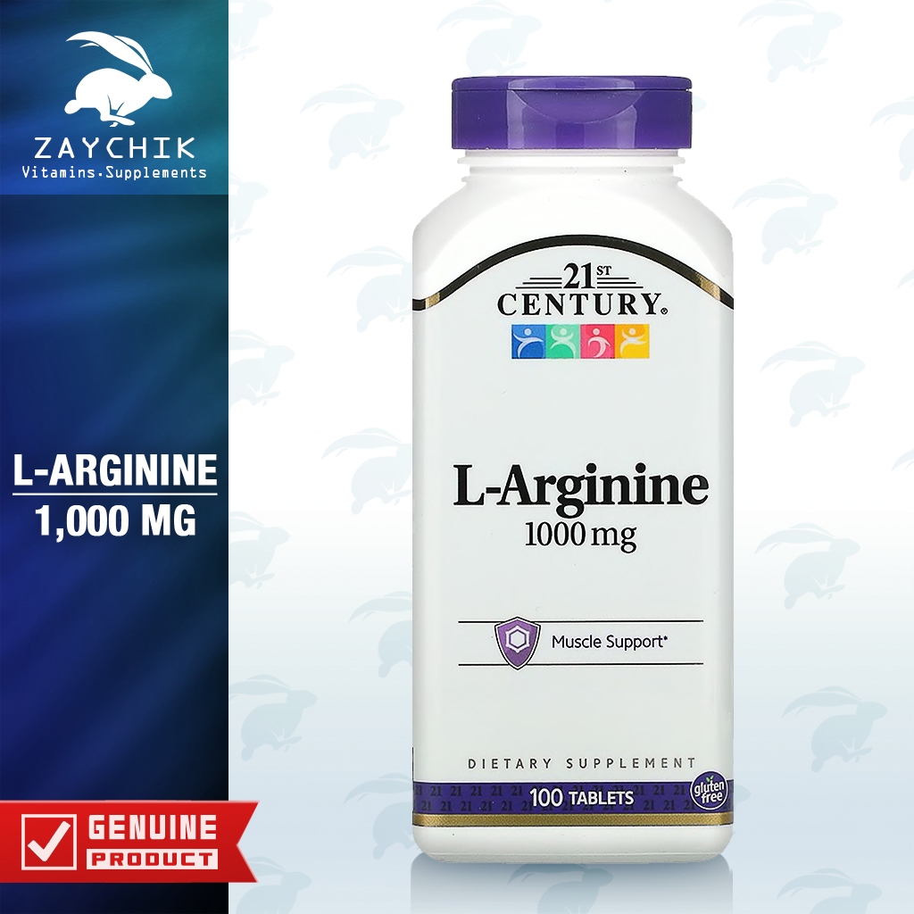 [พร้อมส่ง] 21st Century L-Arginine 1000 mg แอล-อาร์จินีน แอลอาร์จีนิน [ZAYCHIK]