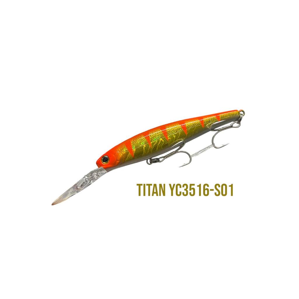เหยื่อปลั๊ก ดำลึก 2.5-3 เมตร Titan YC3516 ตกกระพงแดง กระพงขาว มีหลายสีให้เลือกใช้งาน