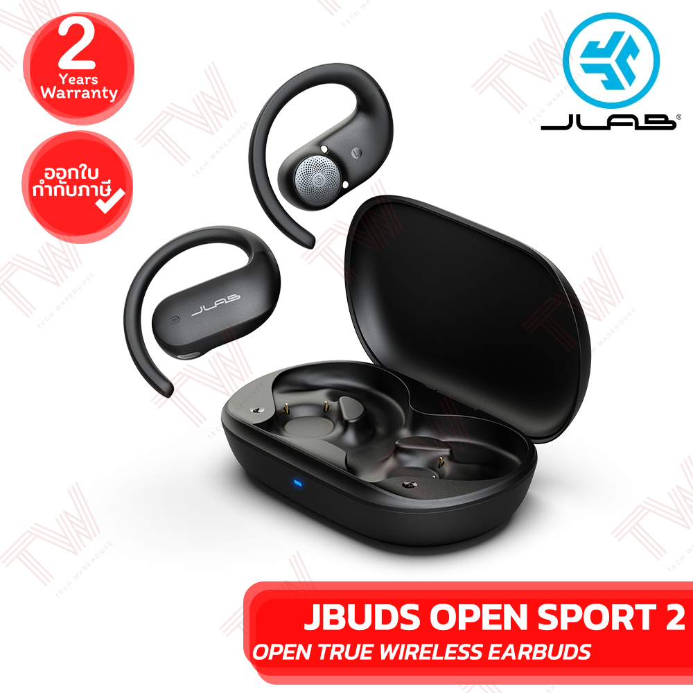 Jlab Jbuds Open Sport 2 Open True Wireless Earbuds [Black] หูฟังไร้สาย สีดำ ของแท้ ประกันศูนย์ 2ปี
