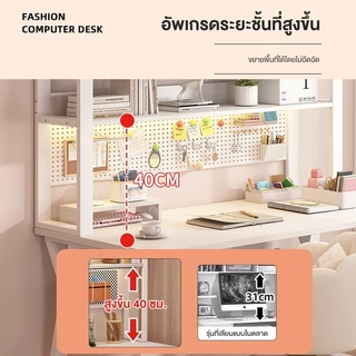 HOME โต๊ะเก็บของแบบมีแผ่นเจาะรู โต๊ะคอมพิวเตอร์ กรอบโต๊ะแบบรวม เดสก์ท็อปขนาดใหญ่ รับน้ำหนักได้มั่นคง โครงเหล็กชนิด K