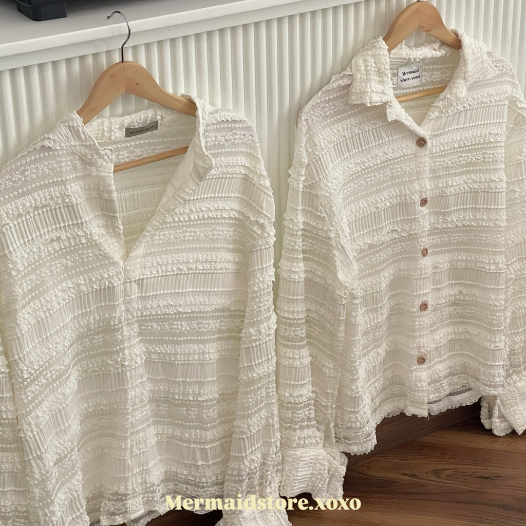 mermaidstore.xoxo Lana Shirts เสื้อลูกไม้ เชิ้ต คอจีน