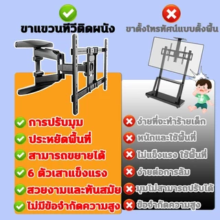 ขาแขวนทีวี P65 ที่แขวนทีวี 55 65 75 85 นิ้ว ช่วงแบริ่ง100kg ขาแขวนทีวีติดผนัง ปรับสวิงซ้ายขวา ปรับยืดเข้ายื่ดออกได้