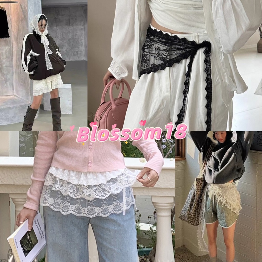 พร้อมส่ง🌺 ผ้าผูกเอวคลุมชุดว่ายน้ำ กระโปรงลูกไม้ ใส่ไปทะเล ใส่ได้หลายแบบ