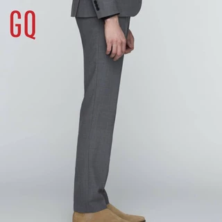 GQ Essential Pants กางเกงทำงานผ้าเย็นเนื้อละเอียด ทรงสลิม รุ่น Cool Wool Blend สีเทา