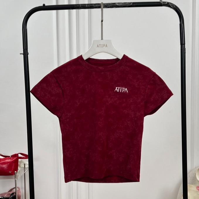 Atipashop - BURY TOP เสื้อยืด แขนกุด มัดย้อม ฟอก ผ้าใส่สบาย - รูปที่ 4