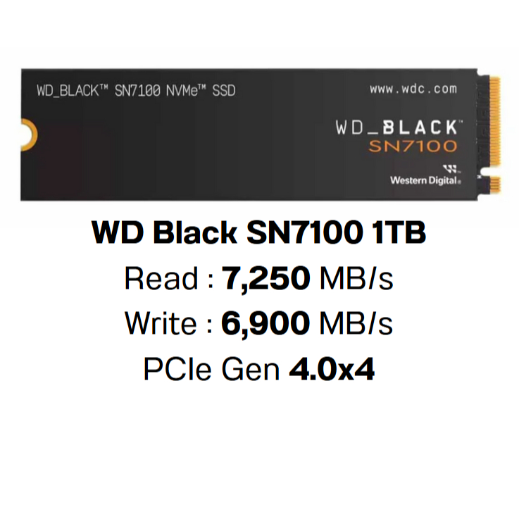 WD 1TB SSD M.2 PCIe 4.0 BLACK SN7100 ของใหม่