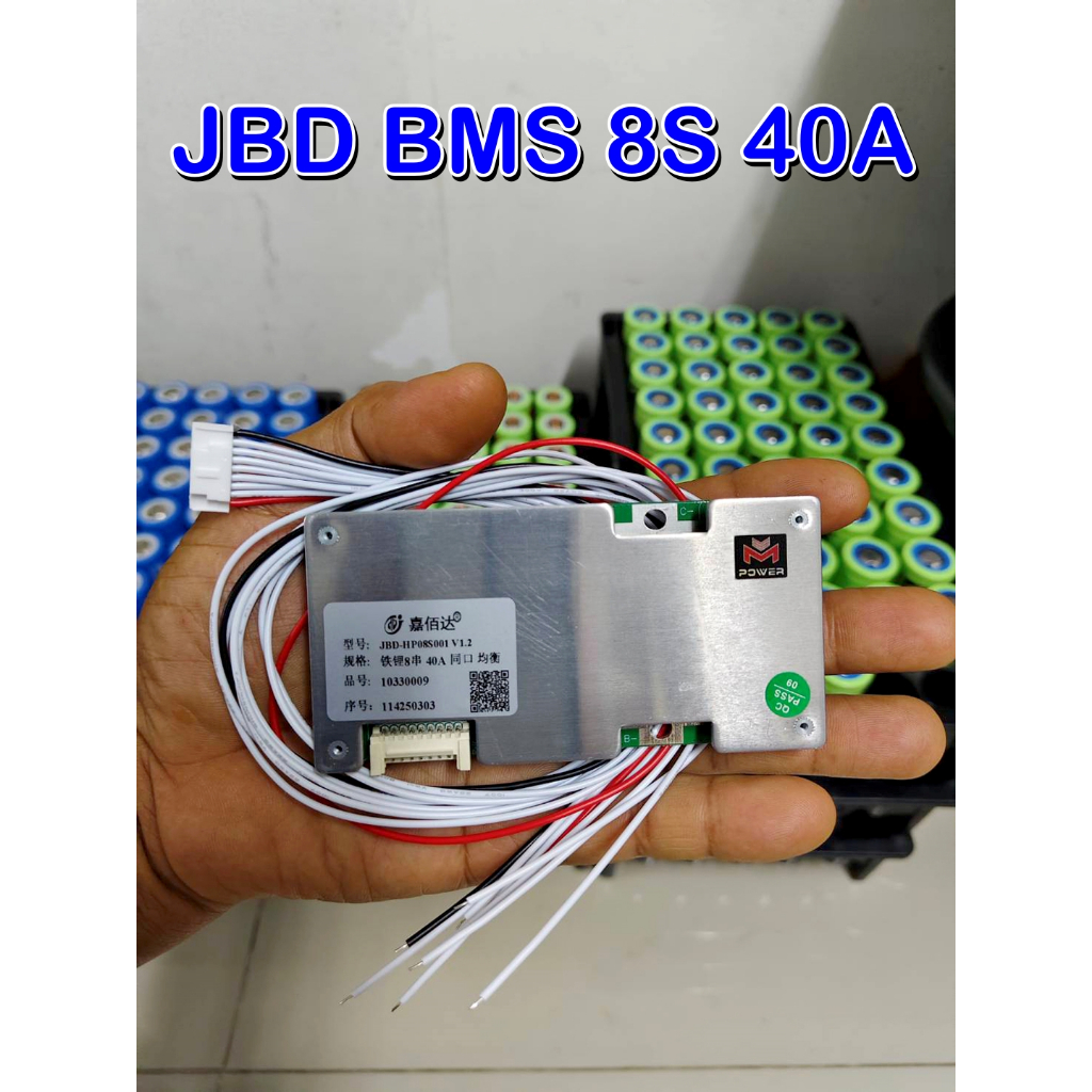 BMS 8S 24V 15A, 30A, 40A, 50LiFePo4 Battery 3.2V วงจรป้องกันสำหรับแบตเตอรี่ลิเธี่ยมฟอสเฟต(พร้อมสาย)