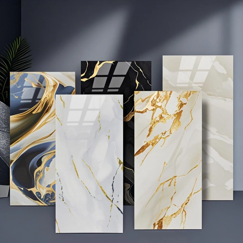 wallpaper 30x60cm สติ๊กเกอร์ติดผนังลายหินอ่อนเลียนแบบกระเบื้อง เหมาะสำหรับห้องน้ำ ห้องนอน ห้องนั่งเล่น วอลเปเปอร์