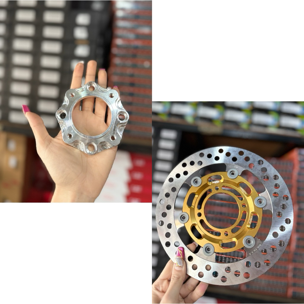 จานดิสเบรค จานสร้าง CNC 220mm. จานRS 4รูเล็ก มาพร้อมสเปเซอร์ใส่ดุมWAVE-125R/S i บังลม เลเซอร์ ออฟจริง ราคา ถูกที่สุด ดีลบีเคเค แกลเลอรีภาพที่ 6