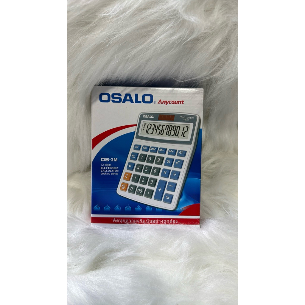 เครื่องคิดเลข หน้าจอ 12 หลัก OSALO OS-3M  รุ่น Os-3m-04a-Cal-p-sale
